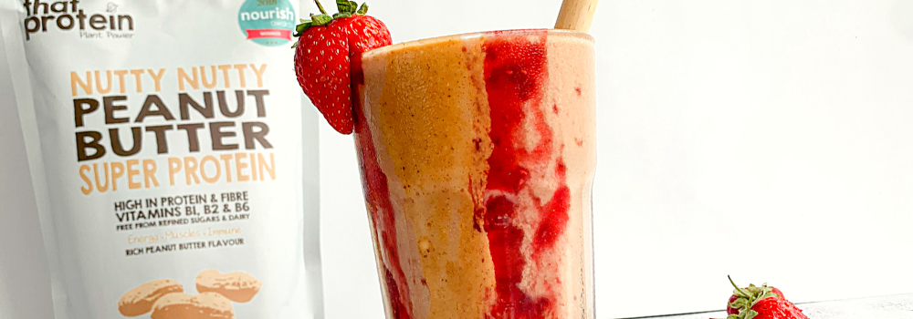 that protein-Peanut Butter & Jelly Protein Smoothie Recipe – thatprotein