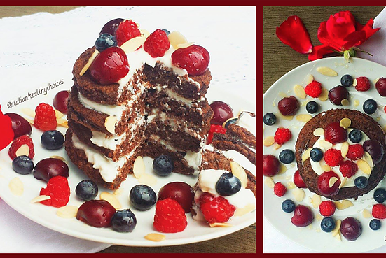 Healthy Chocolate Protein Pancakes.