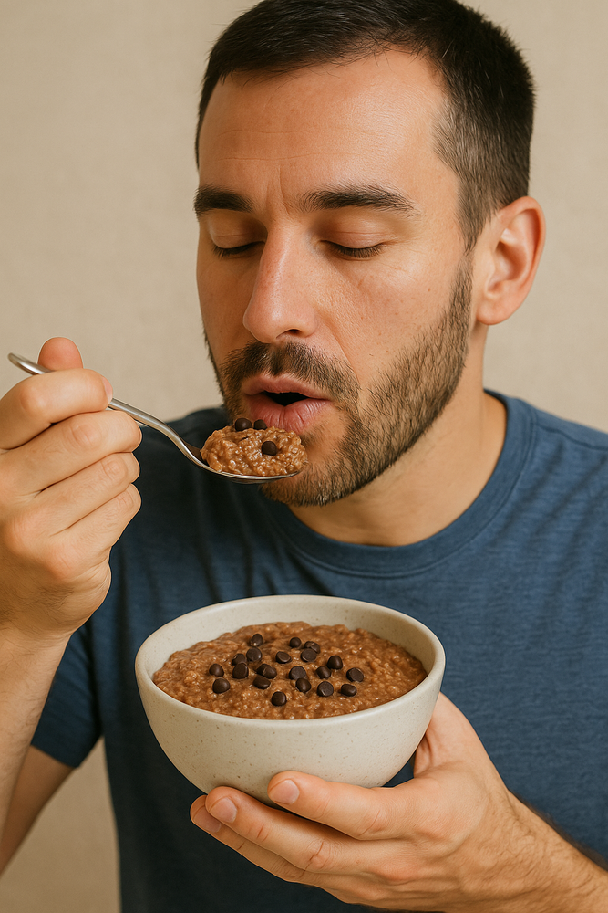 
                  
                    Load image into Gallery viewer, Double Chocolate Chip Protein Oats – Vegan, High Protein, Low FODMAP Breakfast
                  
                